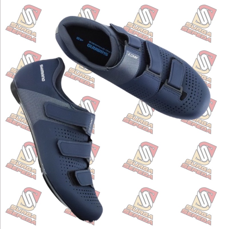 SEPATU CLEAT SHIMANO RC100 NAVY WIDE RC1 SHIMANO SHOES ROAD BIKE RC 1