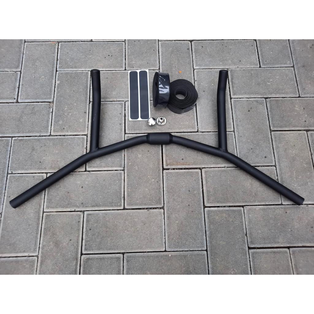 TERMURAH!!! Stang Sepeda KOGA DENHAM CREAZY Handlebar Touring / HITAM 31.8mm OS / Free Bar Tape / Realpict