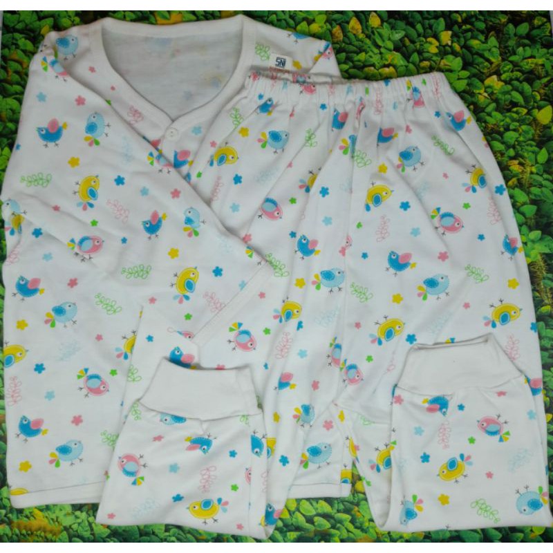 Stelan Panjang Bayi Motif/Piyama Tidur Kancing Depan UK 20-24