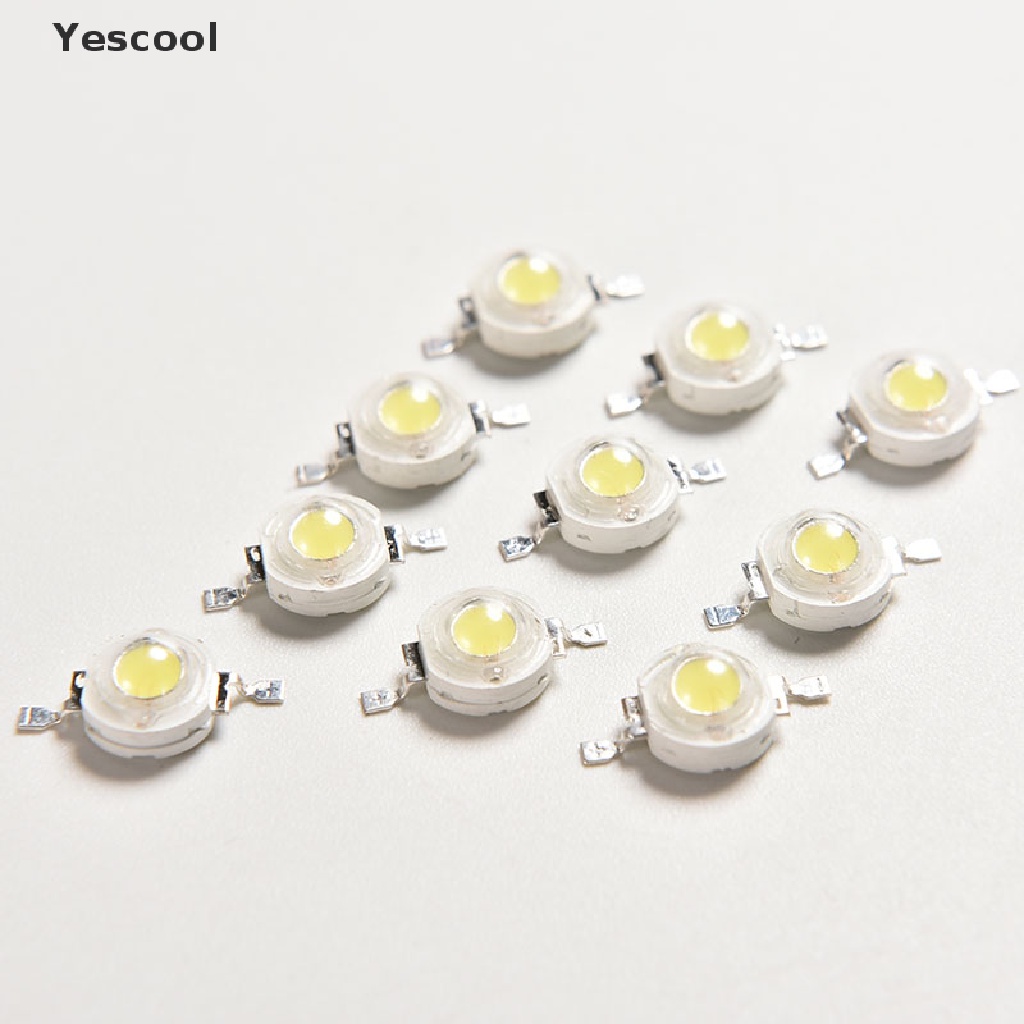 Yescool 10PCS 1W Pure White SMD LED Beads .