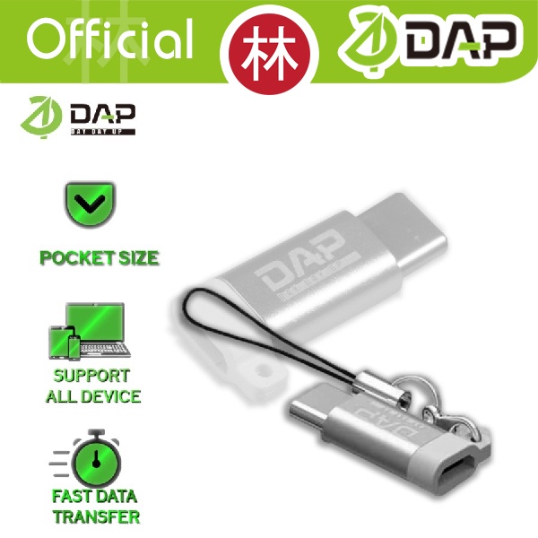 DAP M01-C Adaptor Converter Micro USB 3.0 to Type-C Fast Charging 2.4A