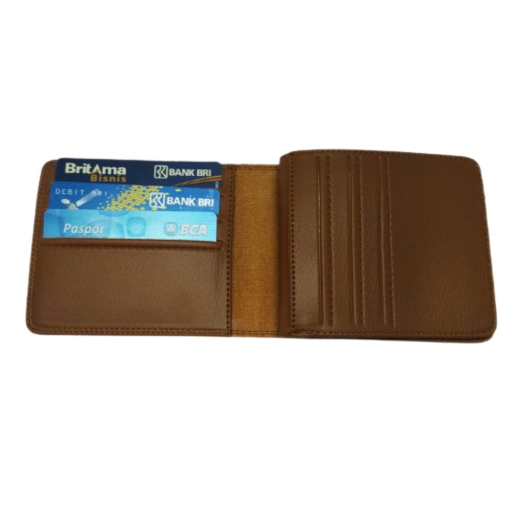 Dompet Pria dan Wanita Kulit Sintetis Hitam 6 Slot Card MORTEGA Standard
