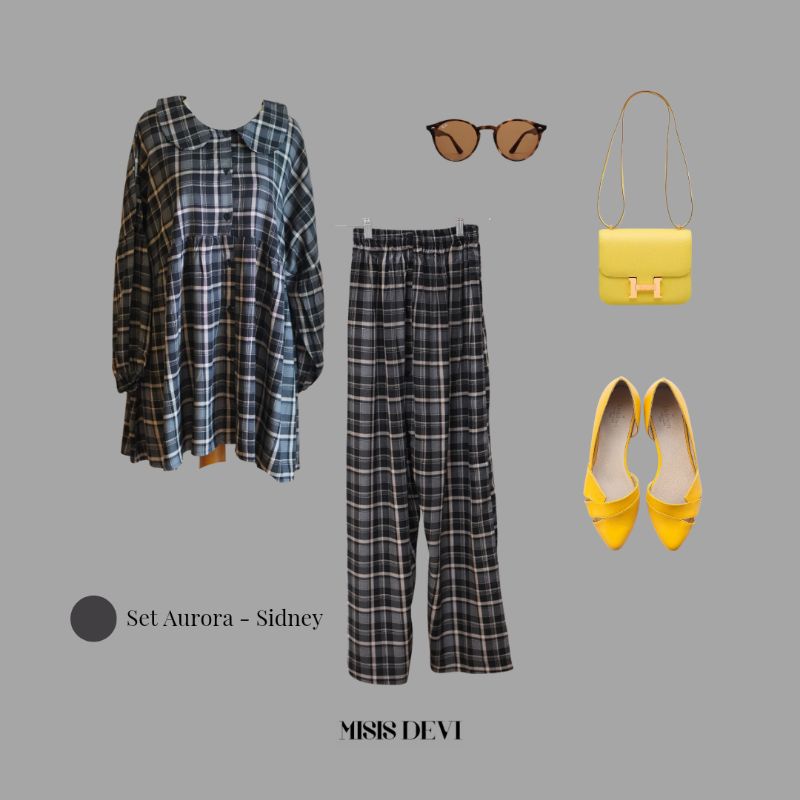 SET AURORA-Sidney Grey Black