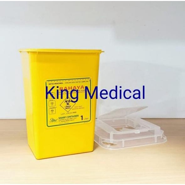 Jual BL Safety Box Medis Plastik Kapasitas 1 Liter Kotak Sampah Medis ...