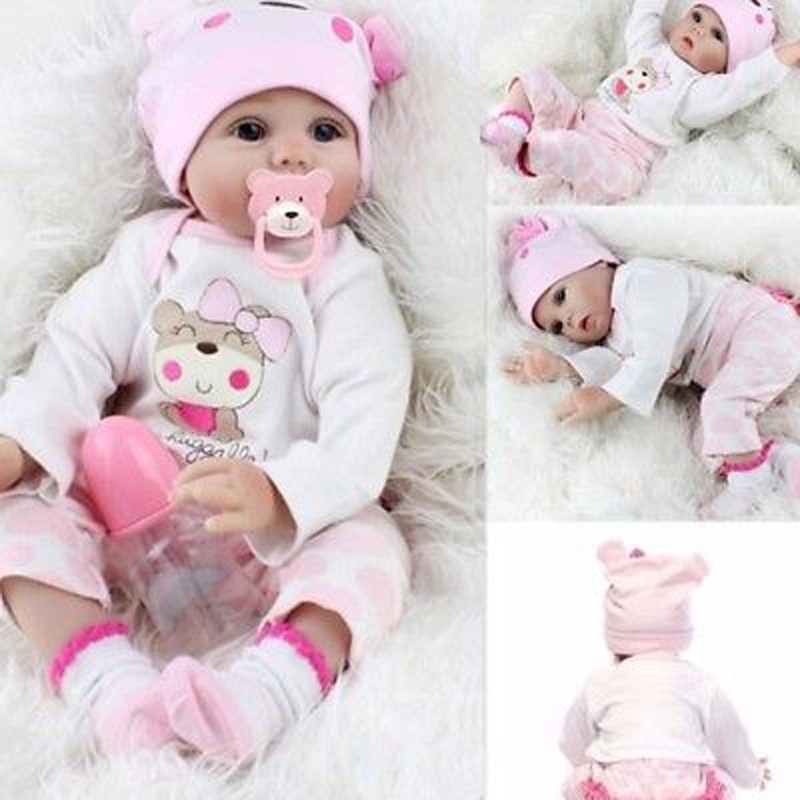  Boneka  Bayi  Reborn Tampak Hidup Handmade Bahan Silikon  