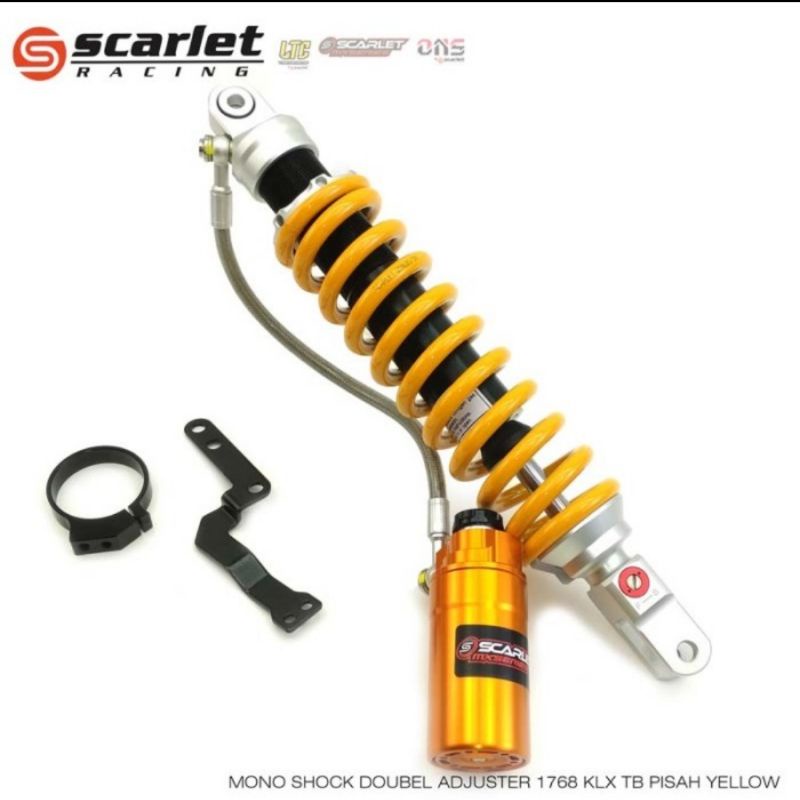 MONOSHOCK SCARLET RACING KLX 150 TABUNG PISAH DOUBLE ADJUSTER