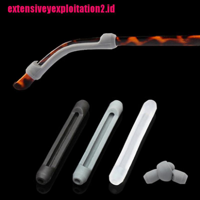 &lt; E2id &amp; &gt; 3 Pasang Kait Telinga Kacamata Bahan Silikon Anti Slip