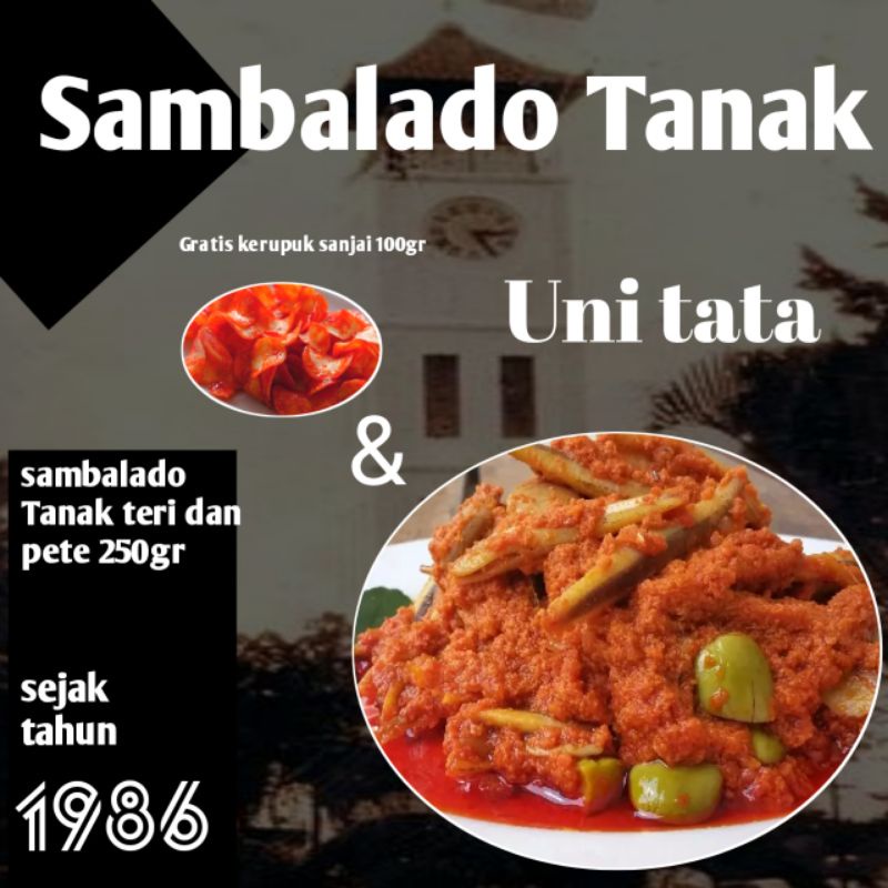 

SAMBALADO TANAK TERI/PETE UNI TATA 250GR