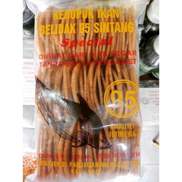 

Kerupuk Ikan Belidak 800g Cap 95 Khas Sintang