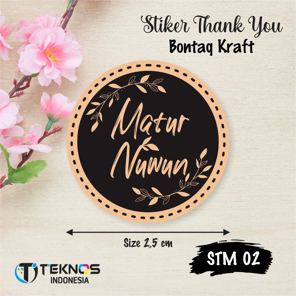 

[30 PCS] STIKER LABEL THANK YOU KRAFT COKLAT STM 02