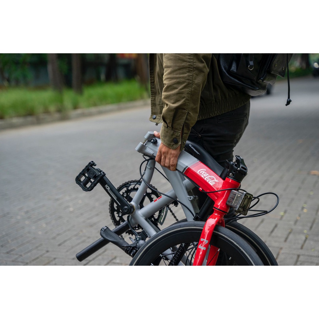 Sepeda Lipat Element Folding Bike Ecosmo Z8 451 Edisi Coca Cola Gratis Helm-7