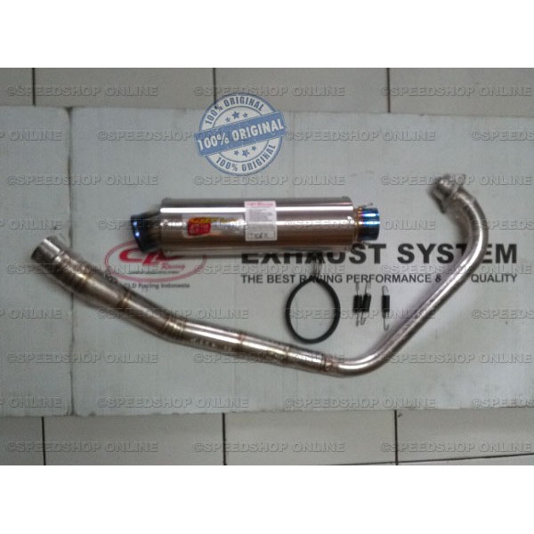 Knalpot CLD Tiger Type C2 Silencer Bulat Doff