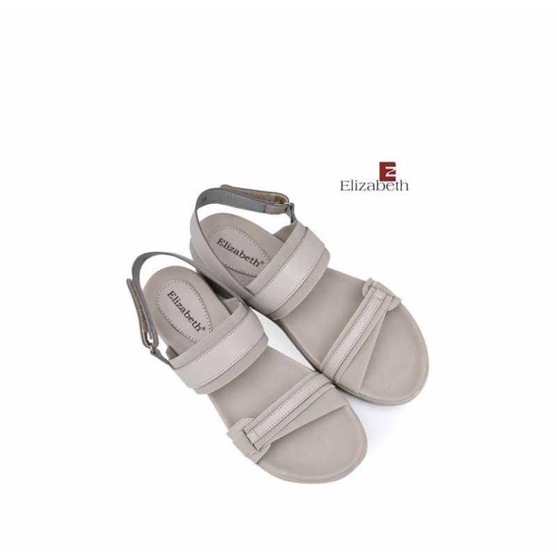 PSPGN.CO | SANDAL WANITA BRAND ELIZABETH 0173-06 FLAT SHOES IN CREAM