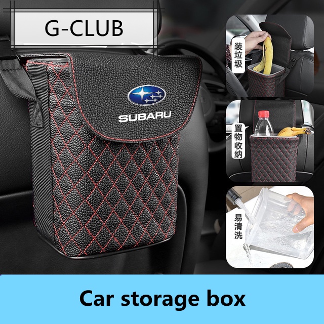 (G-CLUB) Tempat Sampah Bahan Kulit Tahan Air Untuk Mobil Subaru