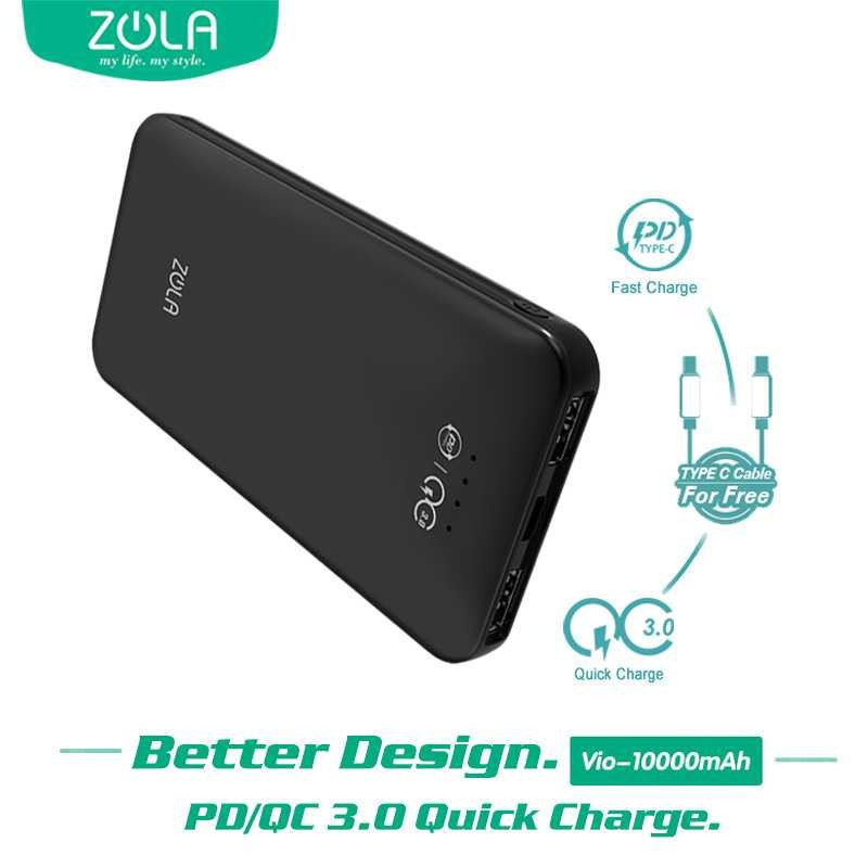 ZOLA VIO 10000mAh Quick Charge QualComm 3.0 + Power Delivery, 3 Output
