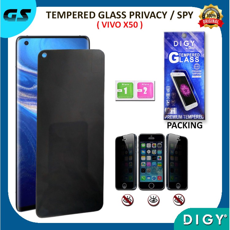 Tempered Glass Anti SPY S6 A1K C2 V20SE Y11 Y12 Y15 A5S X50 Y52S Y70S