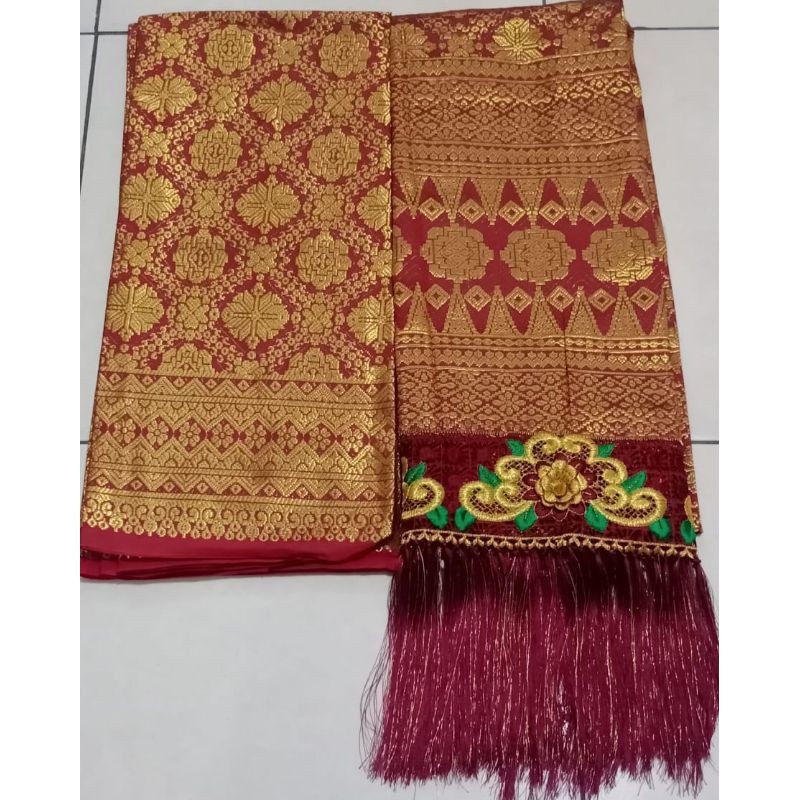songket mesin palembang motif lepus