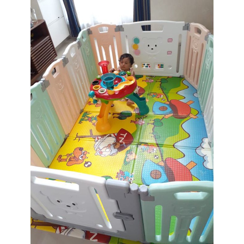 Parklon fence folding pagar bayi lipat / parklon fence / pagar pengaman bayi