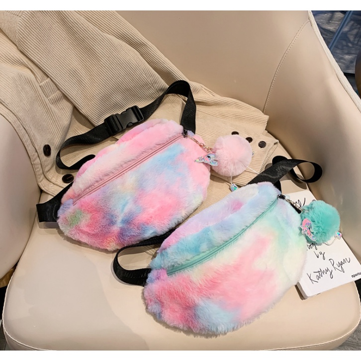 WAIST BAG WANITA OIKO FUR UNICORN / WAIST BAG LUCU