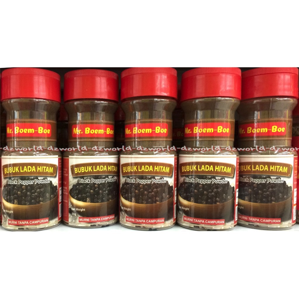 Mr Boem Boe Bubuk Lada Hitam 50gr Black Pepper Powder Bubuk Blackpepper Mr Bumbu Mr Boemboe Ladahitam Kemasan Botol