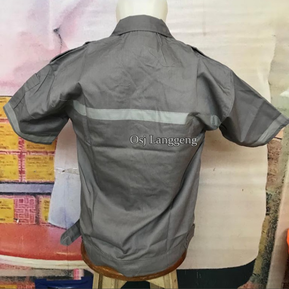 Baju Atasan Lengan Pendek Warna Abu / Baju Atasan Warna Abu-Abu