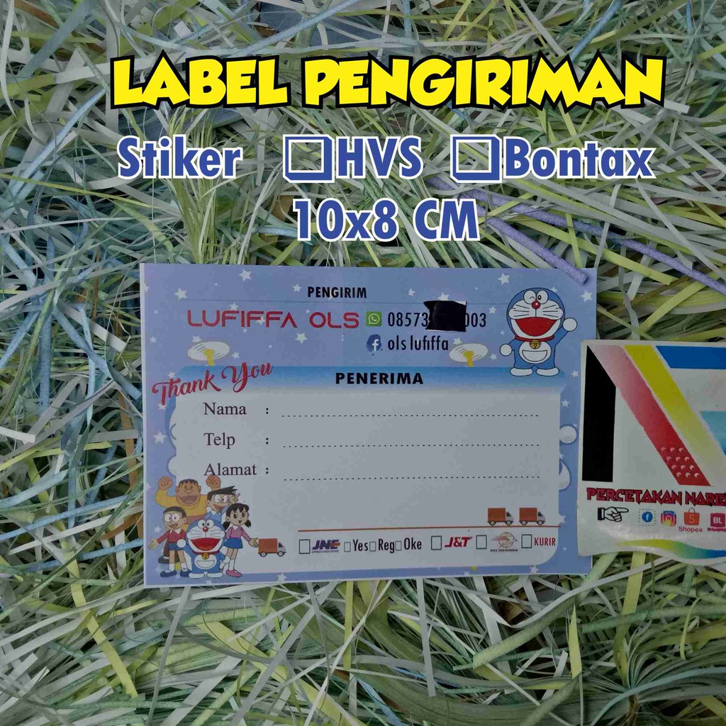 

Label Pengiriman Olshop Custom Stiker 1/8 Murah
