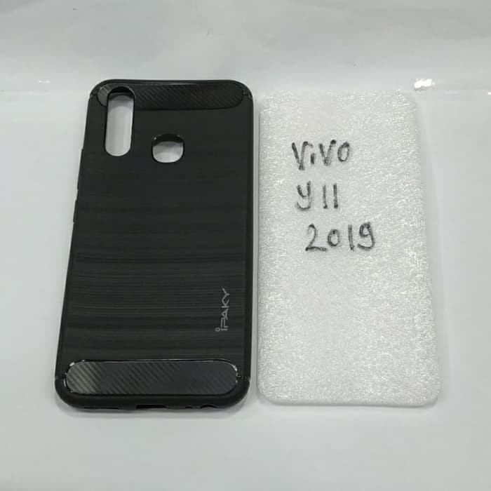 karet VIVO Y11 2019 softcase ipaky VIVO Y11 2019 silikon karet hitam