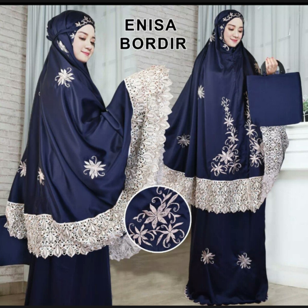 TOKO FLAM MUKENA DEWASA ENISA LUNA MAYA RENDA BORDIR ORIGINAL