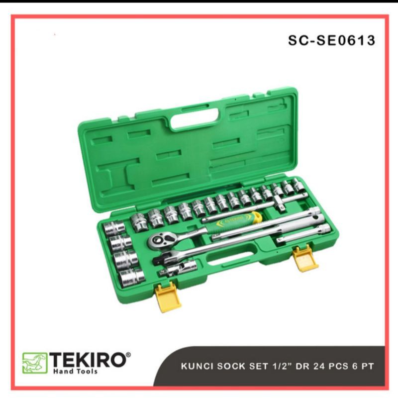 Kunci sok set tekiro set 24 pcs ukuran 8 - 32 mm model 6PT