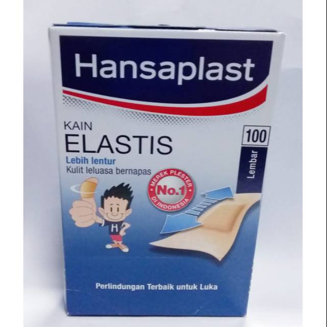HANSAPLAST PLESTER KAIN ELASTIS ISI 100 LEMBAR (Harga 1 PCS)
