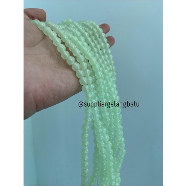 BAHAN FOSFOR 8mm nyala GLOW IN THE DARK rangkai gelang kalung premium