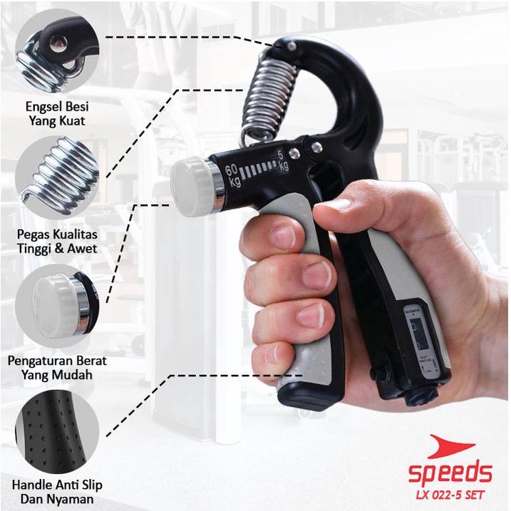 SPEEDS Sit Up Stand Set Alat Olahraga Gym Rumah 1 Set 7in1 Sit Up Handgrip Satu Set 022-5-5