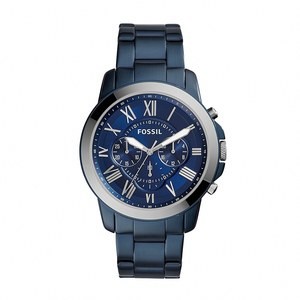 Jam Tangan Pria Fossil Men Blue Dial Stainless Steel Watch (FS5230)