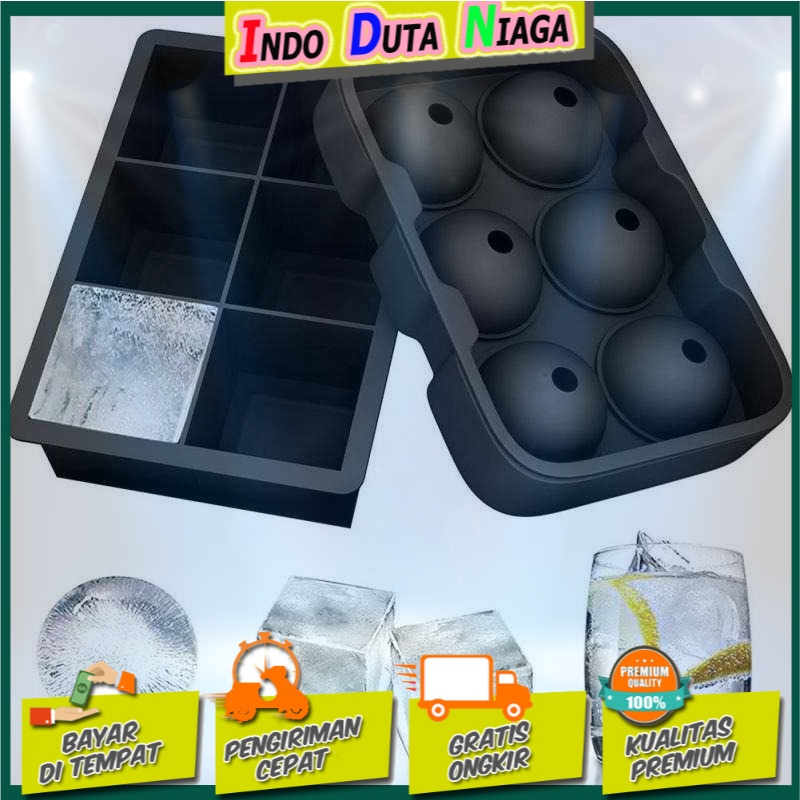 Winzwon Cetakan Es Batu Ice Cube Tray Cube + Ball 2 PCS - CW76685