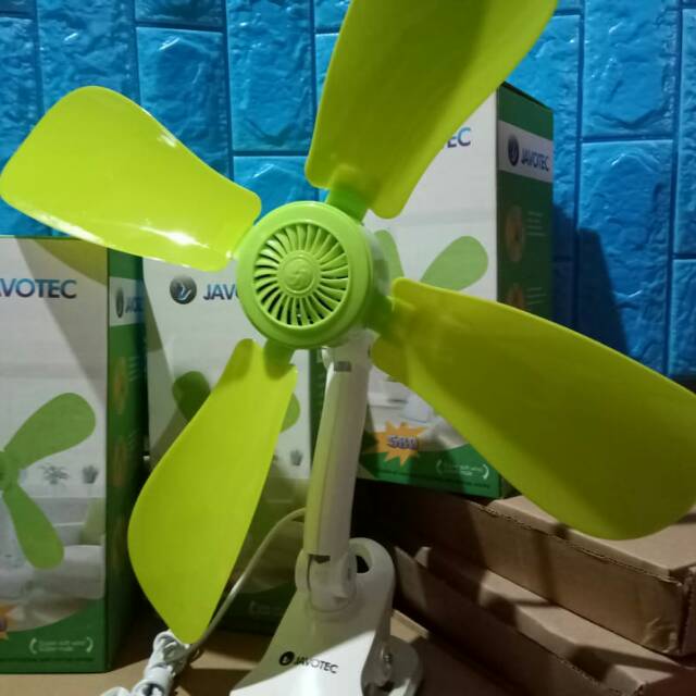 kipas angin jepit duduk dinding portabel javotec