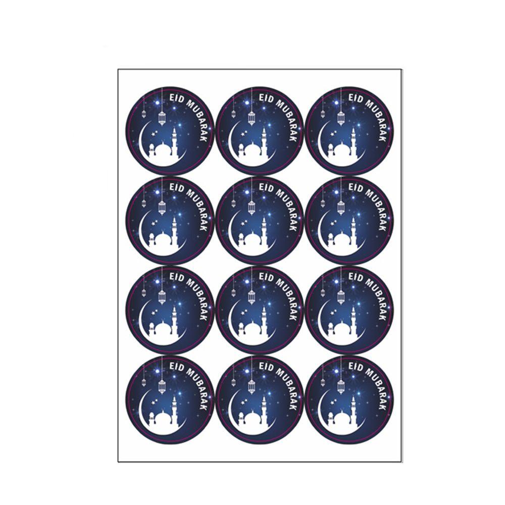 Nanas 120Pcs Sticker Lebaran Eid Mubarak Label Muslim Ramadhan