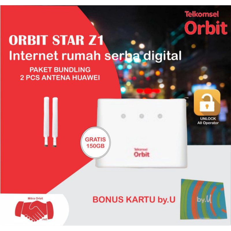 Modem Orbit Star Z1 + 2 Pcs Antena External Huawei