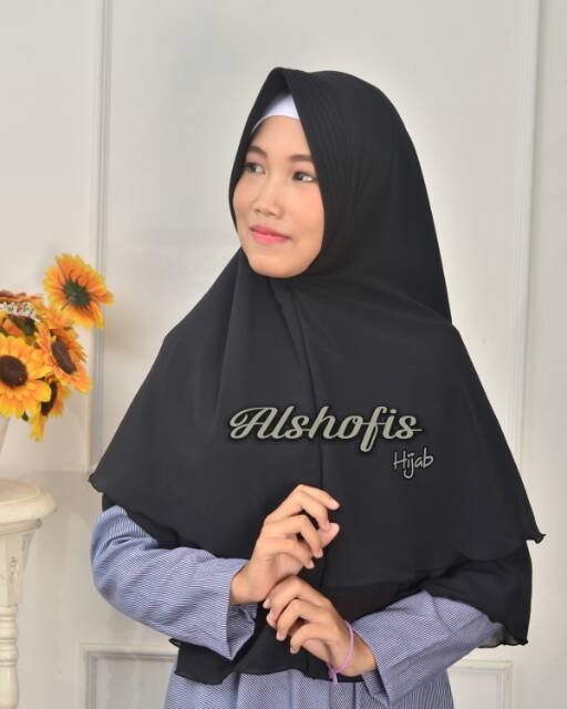 Khimar Sifon 2 Layer / Jilbab Instan 2 Layer / Hijab Instan 2 Layer by Alshofis