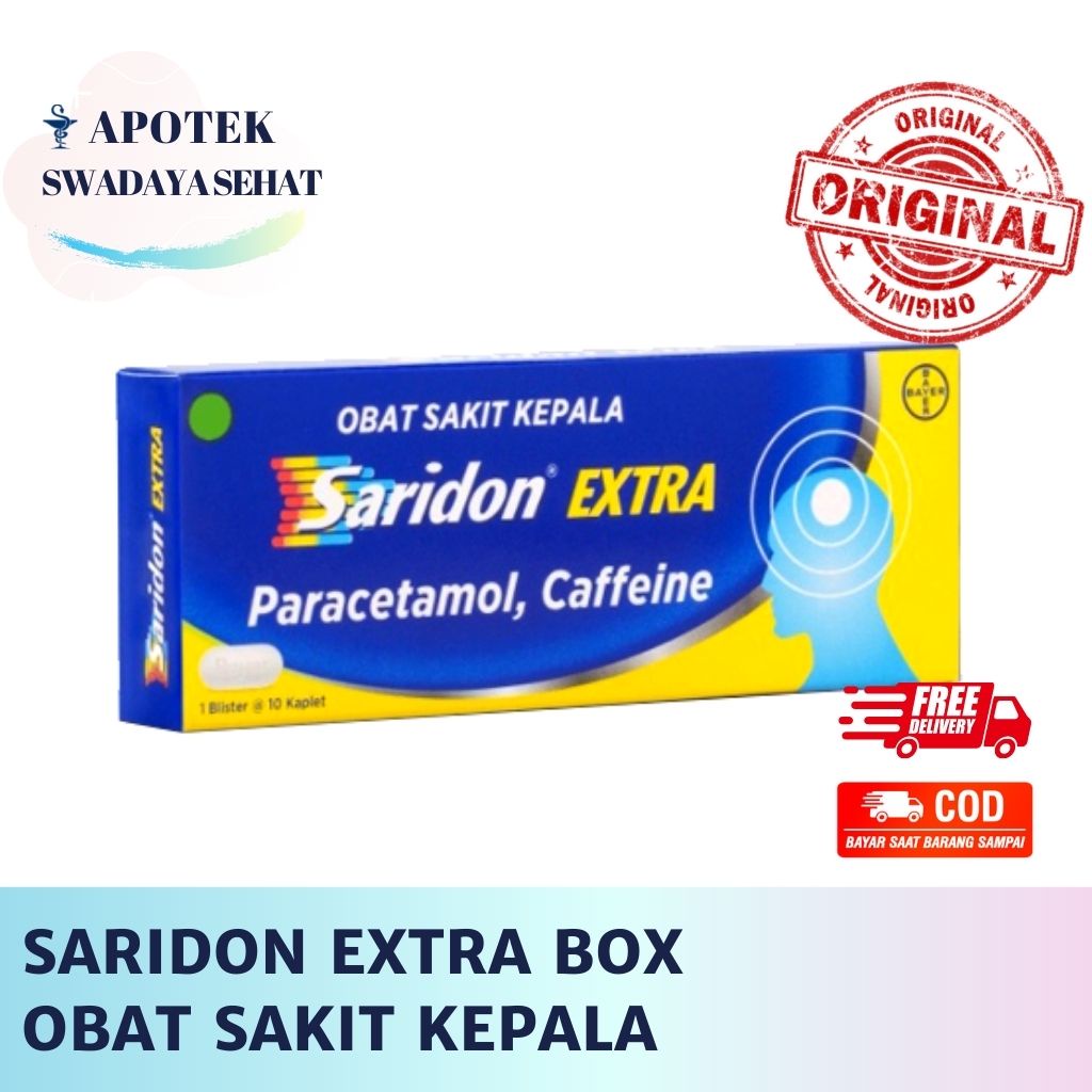 Jual Saridon Extra 1 Box 1 Strip Isi 10 Tablet Obat Sakit Kepala