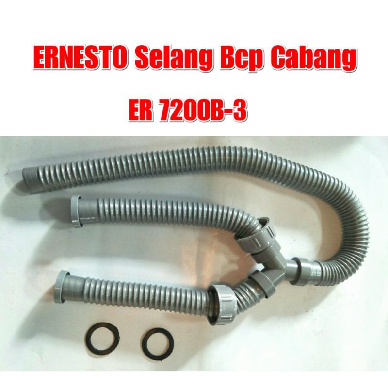 ERNESTO SELANG BAK CUCI PIRING DOUBLE (ER 7200B-3)/SELANG BUANGAN BCP 2 LUBANG / SLANG KITCHEN SINK 