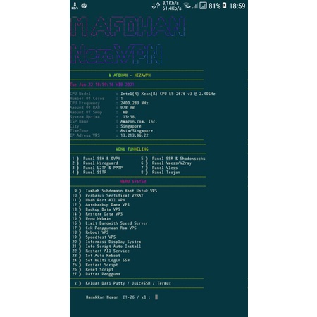 SCRIPT AUTO INSTALL SSH,V2RAY,WS,TROJAN.DLL