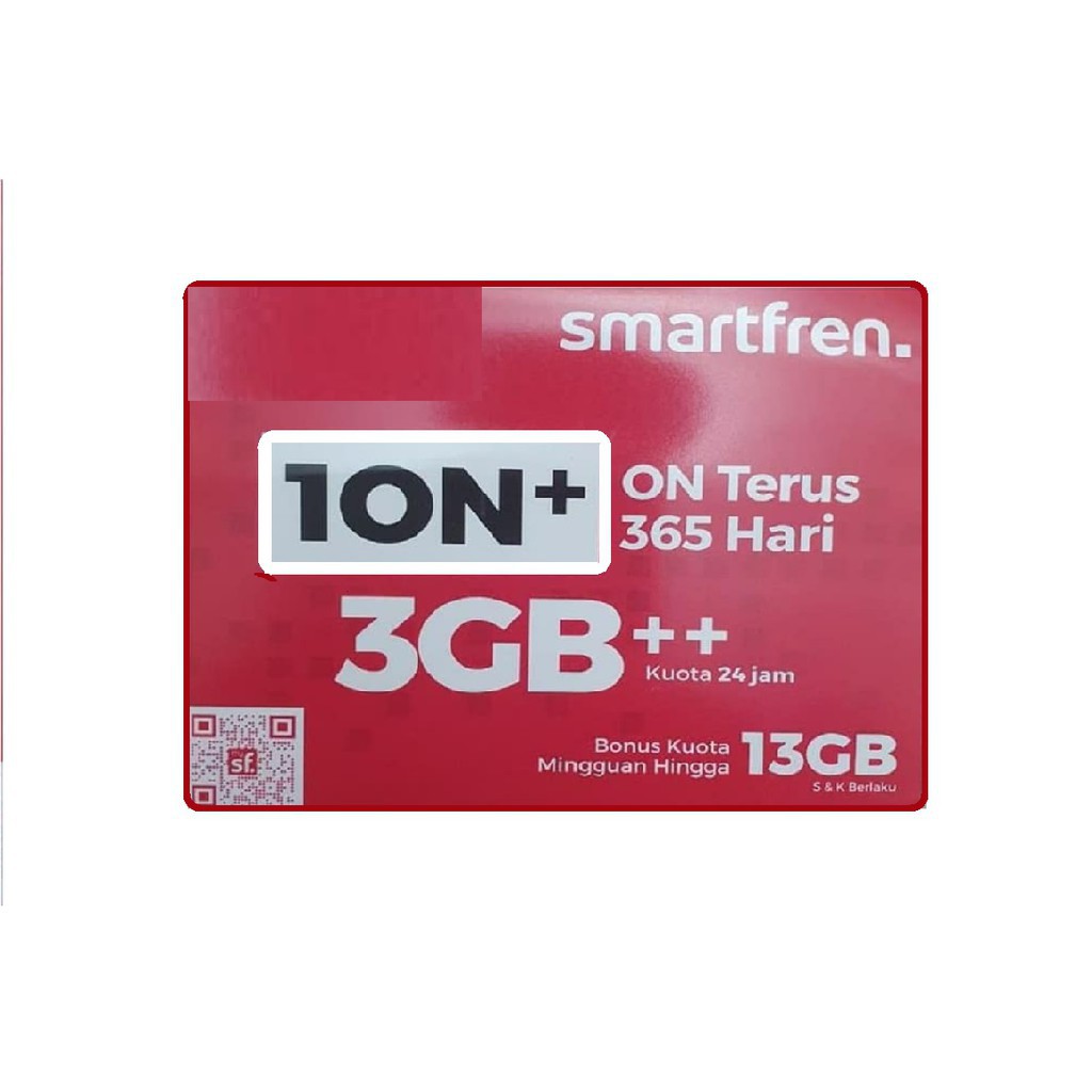 KARTU PERDANA SMARTFREN 1 ON+ (AKTIF LANGSUNG PAKAI) BONUS 3GB 6 BULAN