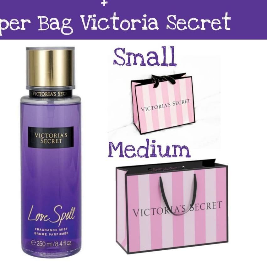 

zaPAKET HEMAT BODY MIST LOVE SPELL 250ML + PAPER BAG SIZE S / M za KODE(A28B39)