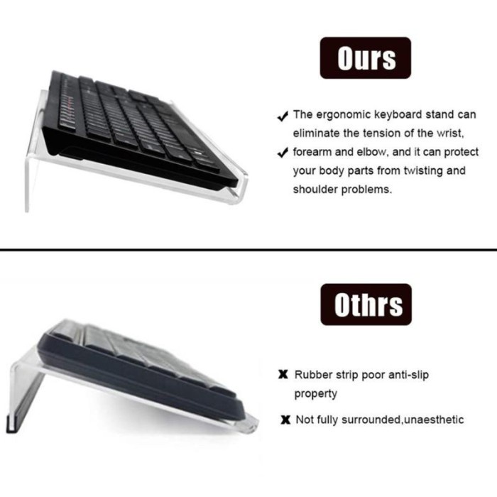 Acrylic Keyboard Stand - Alas Peninggi Keyboard Case Akrilik