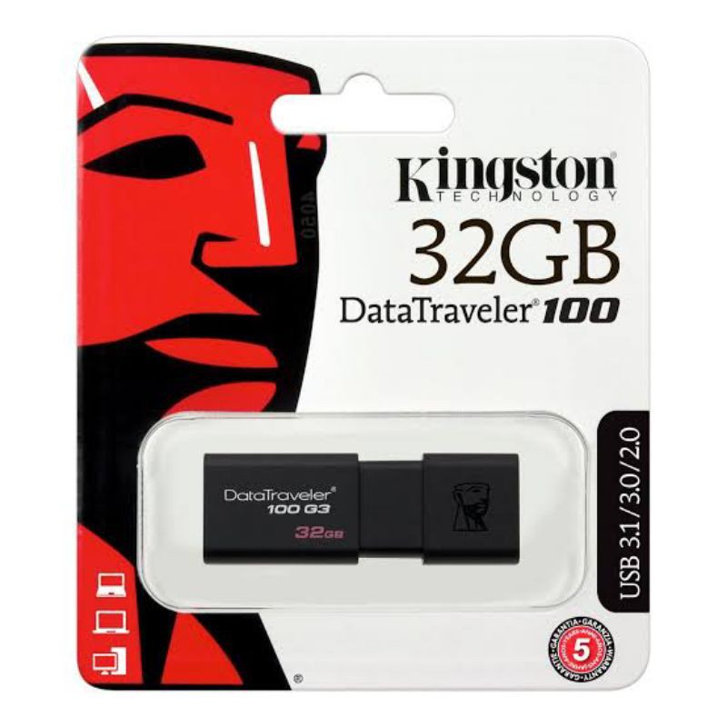 Original Flashdisk Kingston 32GB DT100 G3 USB3.0 Garansi Resmi