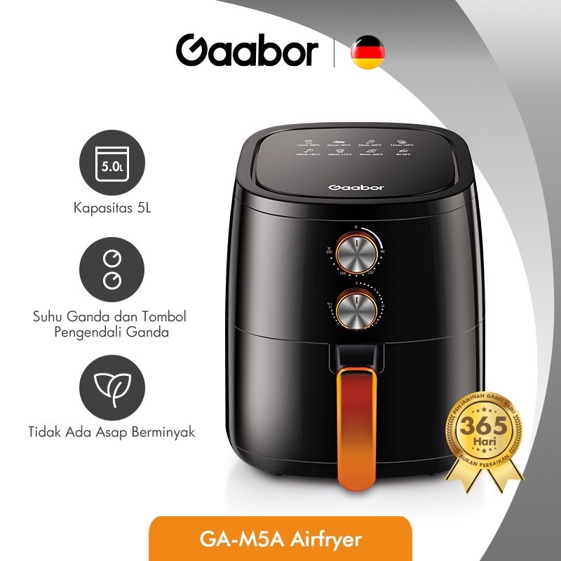 GAABOR AIR FRYER 5 L MESIN PENGGORENGAN TANPA MINYAK GA-M5A