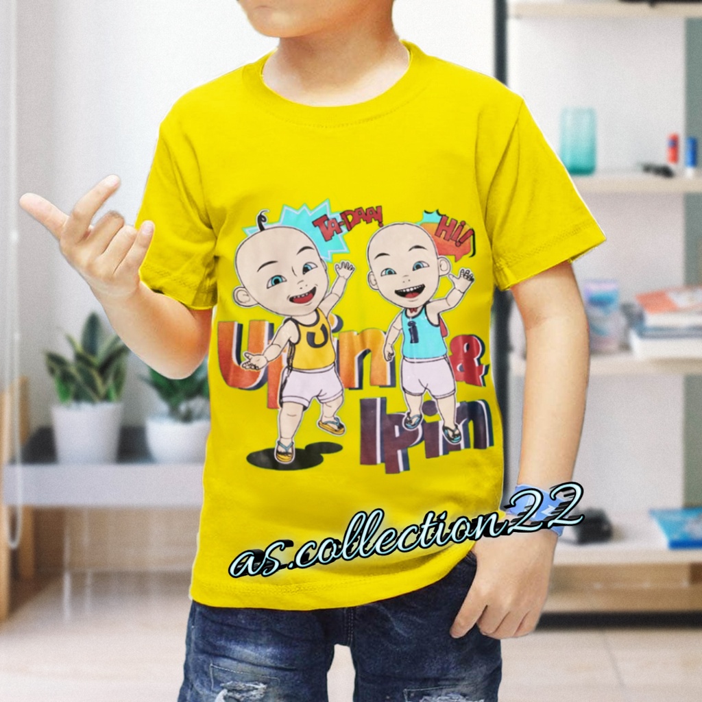 pakaian kaos anak upin ipin//USIA 1-10 TAHUN