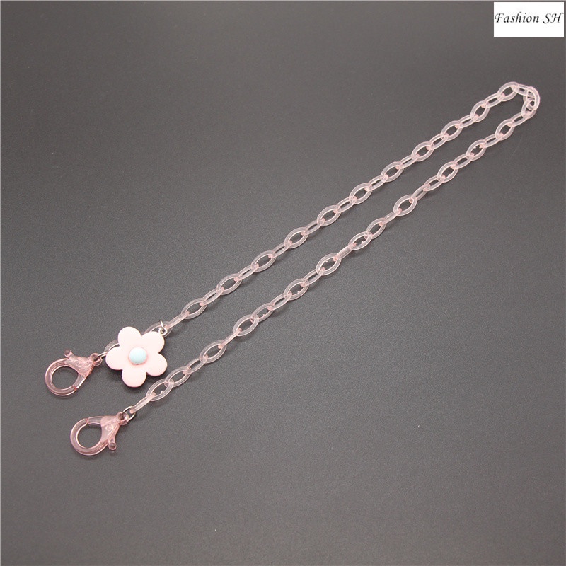 [New Product] Acrylic Transparent Mask Chain Flower Pendant Mask Anti-lost Lanyard M60067