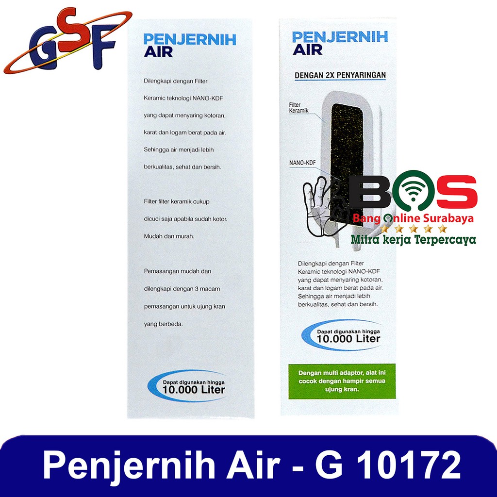 Alat Penyaring Penjernih Air G-10172 Penjernih Air Nano KDF Filter G10172 Alat Penyaring G 10172