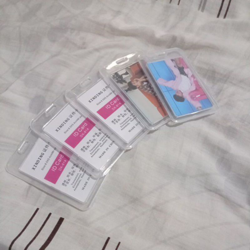 

PHOTOCARD OR ID CARD HOLDER TRANSPARENT 8,5 CM X 5,4 CM